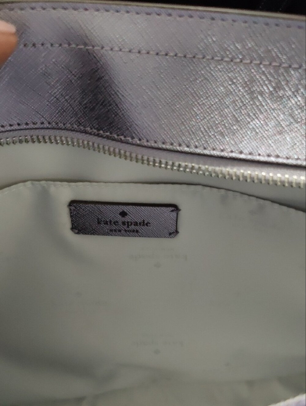 Kate Spade Lilac‑Silver Tote with Yellow Floral Appliqué • Chic & Rare - Picture 14 of 16